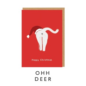 Поздравителна картичка "Коледен задник" 